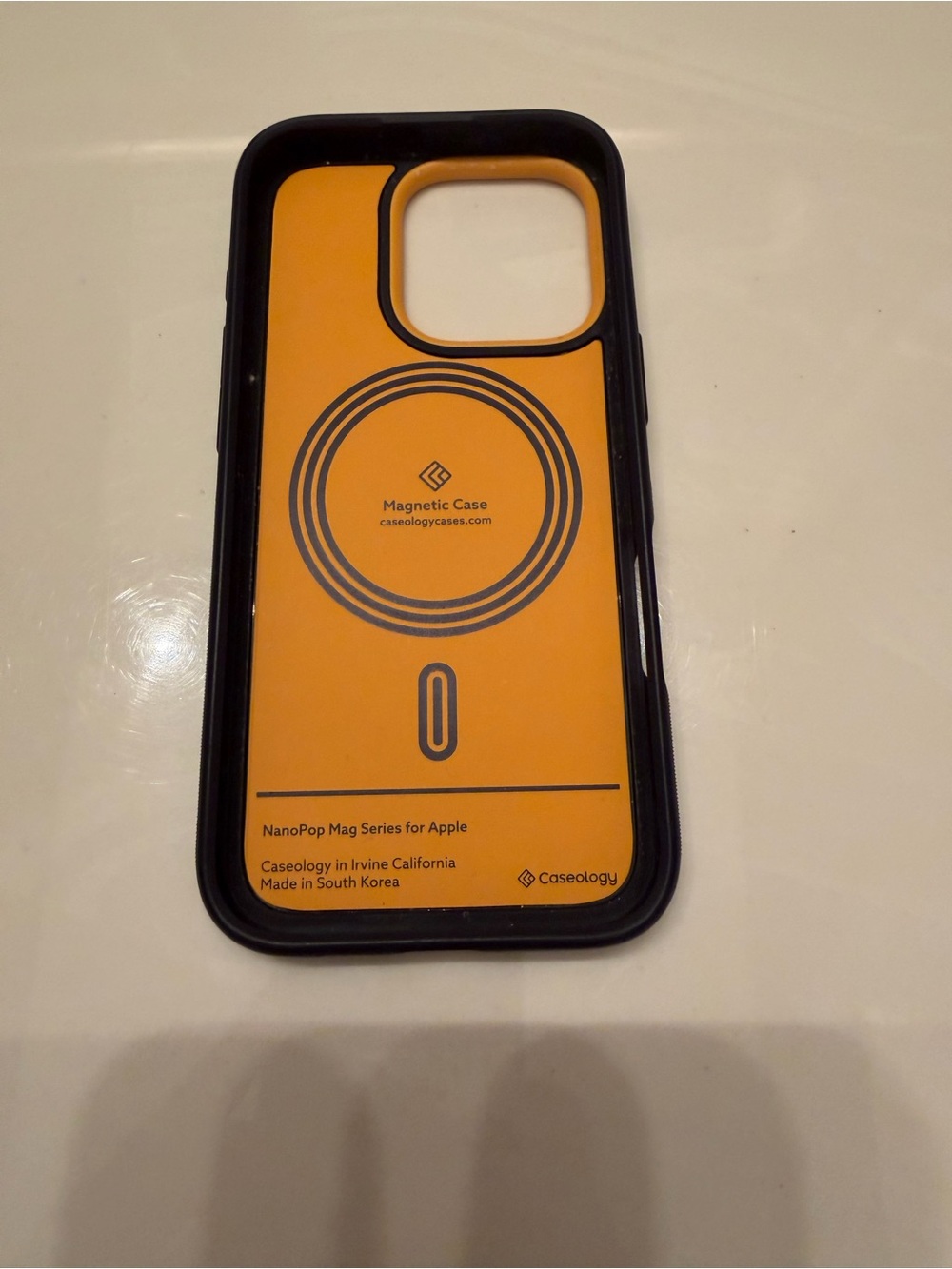 Caseology Nano Pop Mag iPhone 16 Pro Case, Navy Blue/Gold